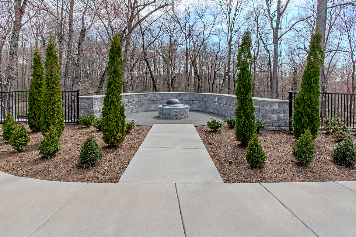 Crest of Alexandria Clubhouse Exterior Fire Pit